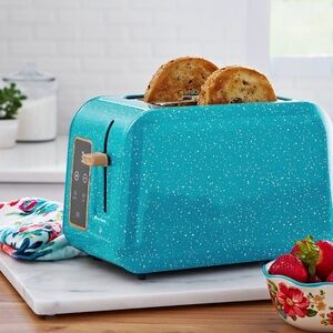 The Pioneer Woman Speckled Turquoise 2-Slice Toaster
